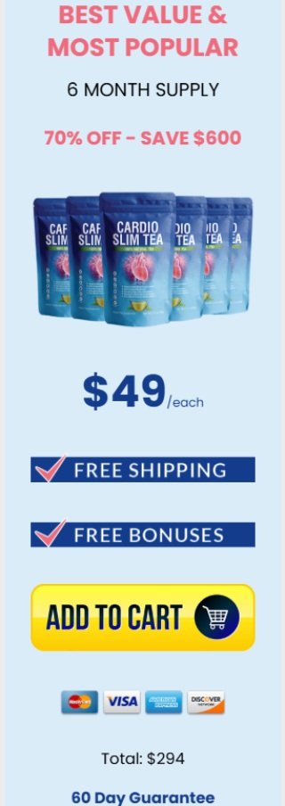 Cardio Slim Tea Buy 6 pack